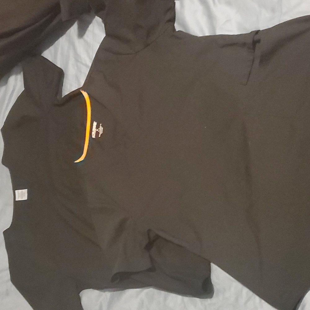 2 BLACK SCRUB TOPS LIKE NEW